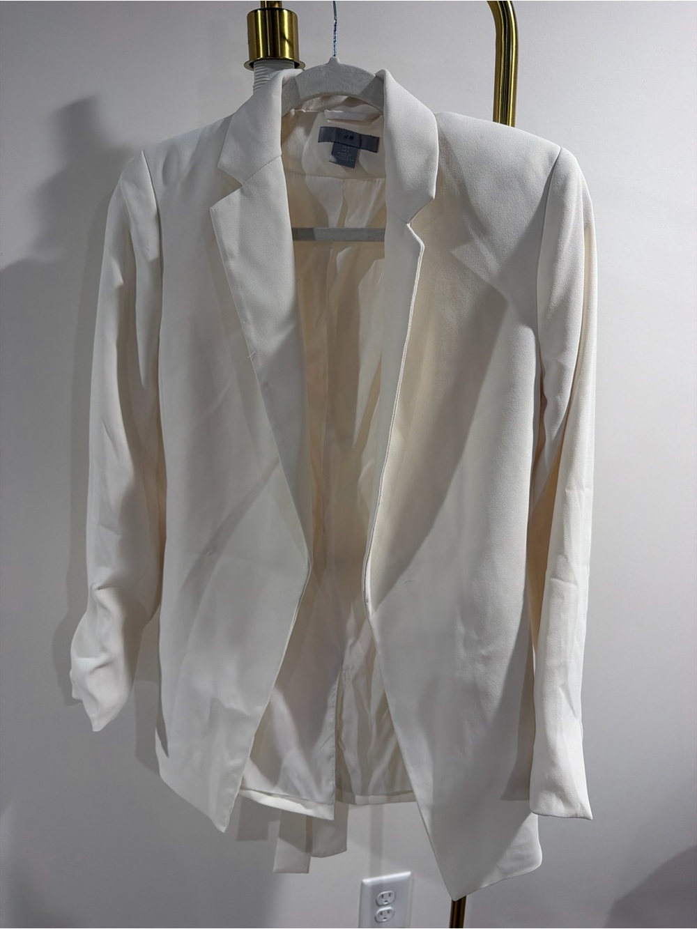 Women's White Open-Front Blazer Jacket
